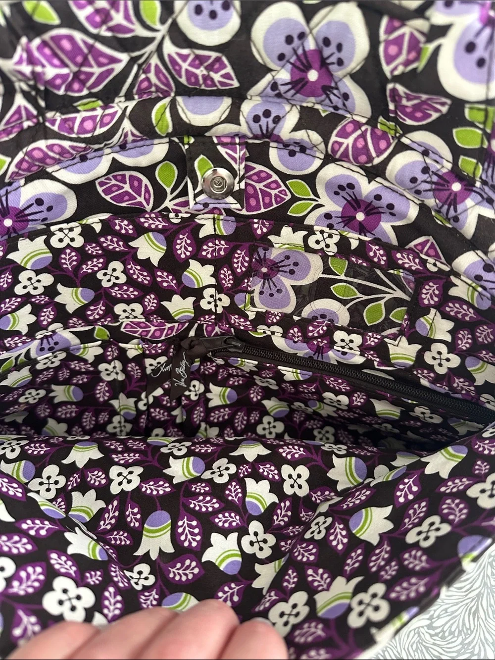 Vera Bradley Floral Quilted Laptop Bag in Purple